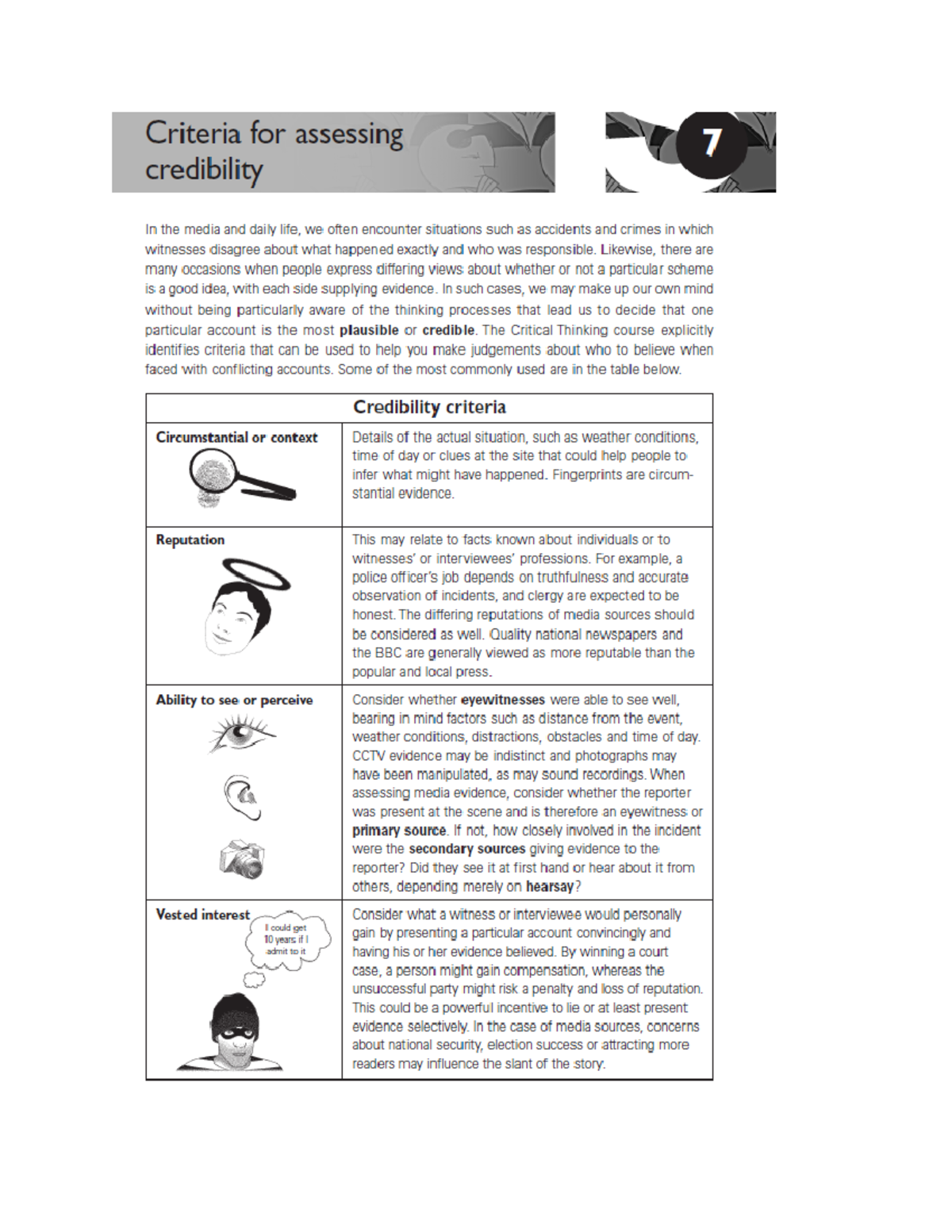 Credibility Assessment: Guidelines for Evaluation and Analysis - Studocu