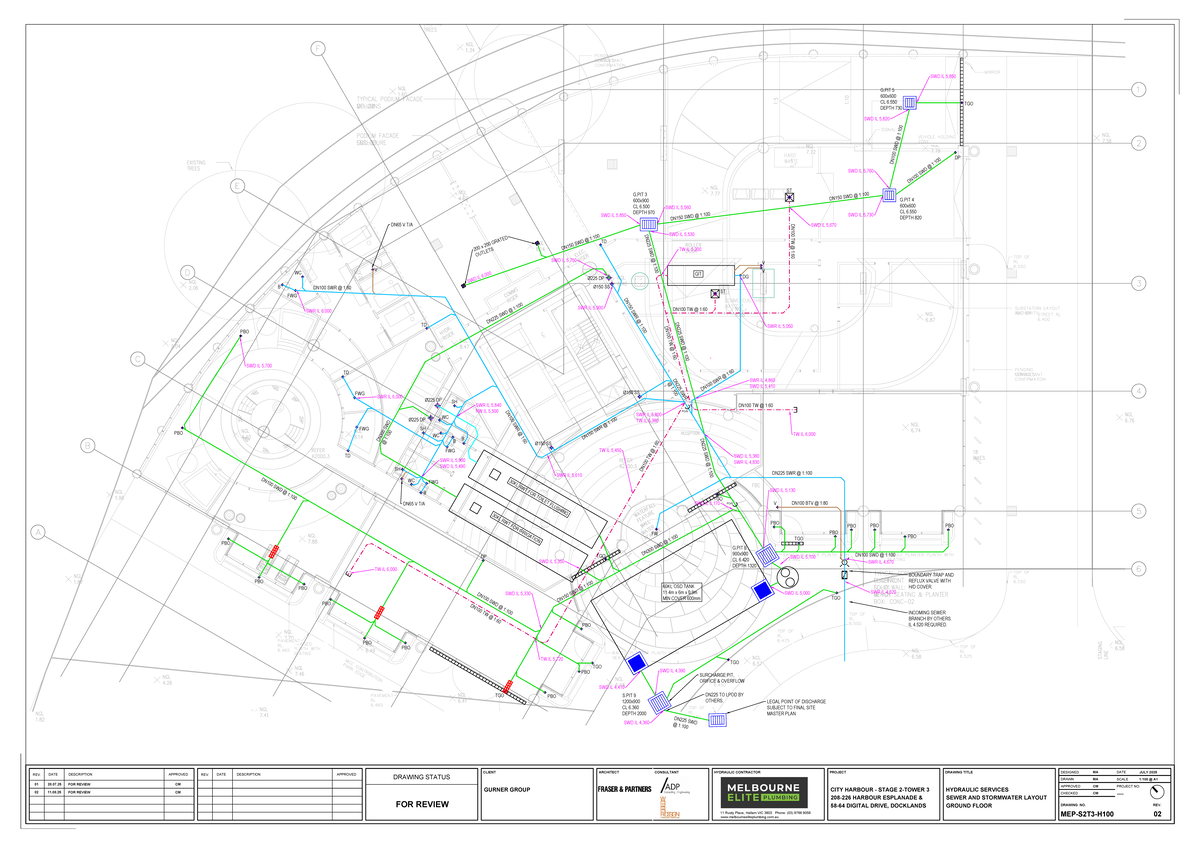 Hydraulic Services Sewer & Stormwater Layout - MEP S2T3 H100 02 - Studocu