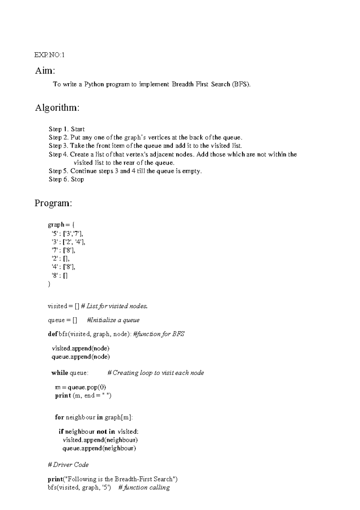 OCSE351 LAB Manual: Python Programs for Search Algorithms and AI - Studocu