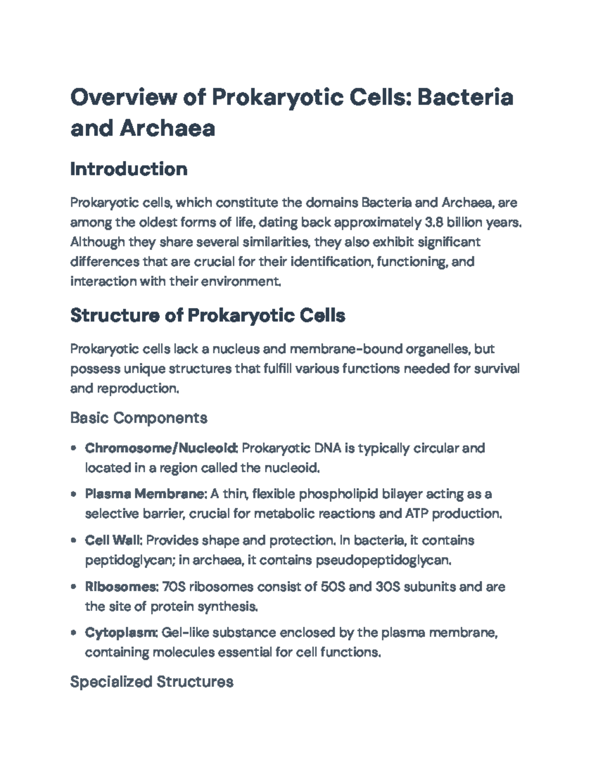 Comprehensive Overview of Prokaryotic Cells: Structure & Function ...