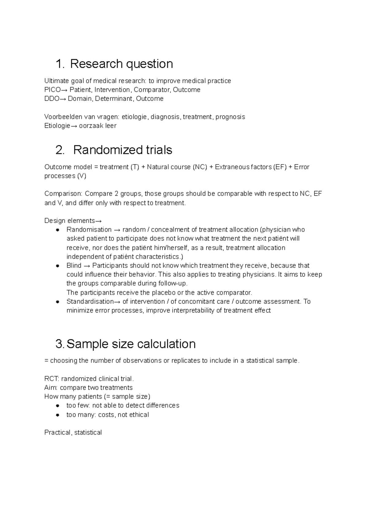 Research Question: Improving Medical Practice through RCTs (AWV 2 ...