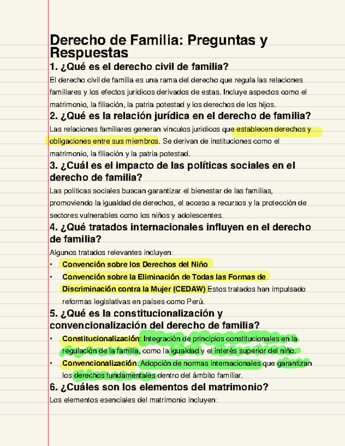 Civil 5 - Familia: Preguntas y Respuestas sobre Derecho de Familia ...