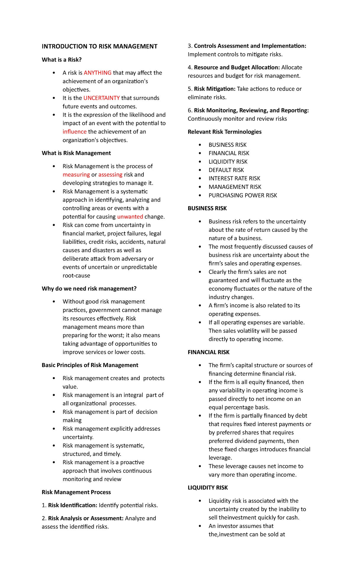 AUDIT EVIDENCE & RISK ASSESSMENT: Key Concepts & Procedures (AUDTHEO ...