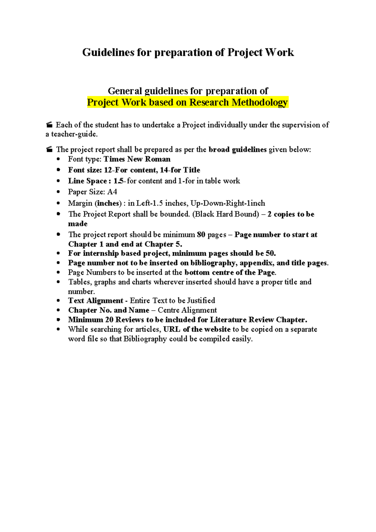 DOC-20241122-WA0079 - Guidelines for Project Work Preparation - Studocu