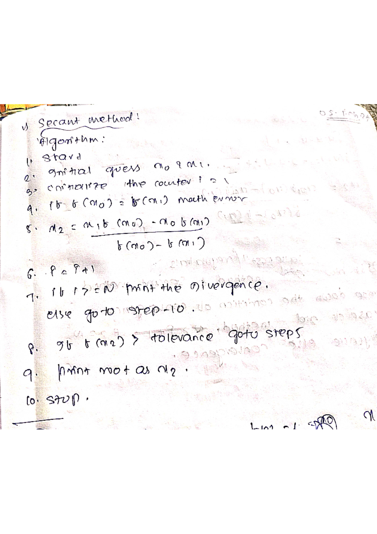 Secant Method: An Overview and Applications in Numerical Analysis - Studocu