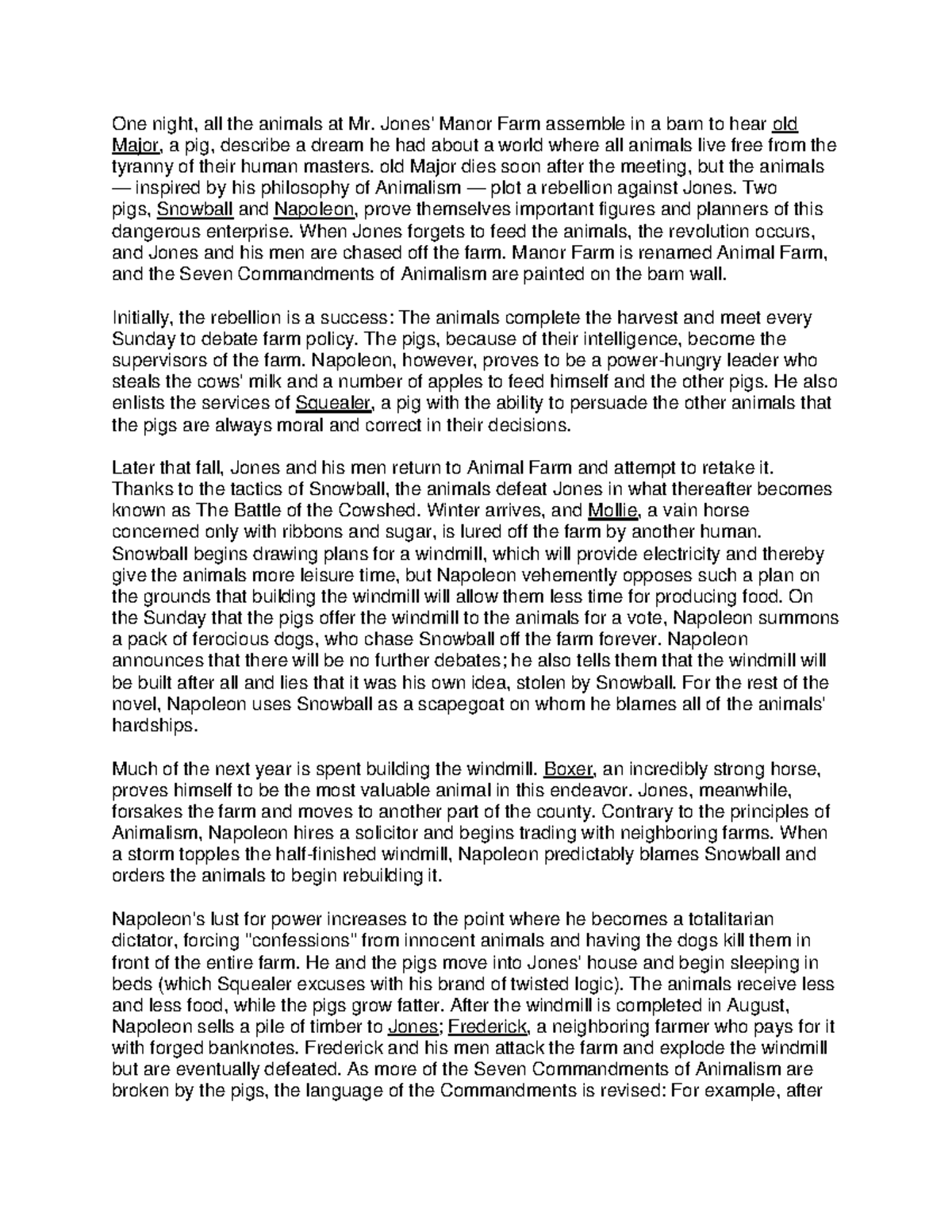 Animal Farm: A Study of Power and Corruption in Society (ENG 101) - Studocu