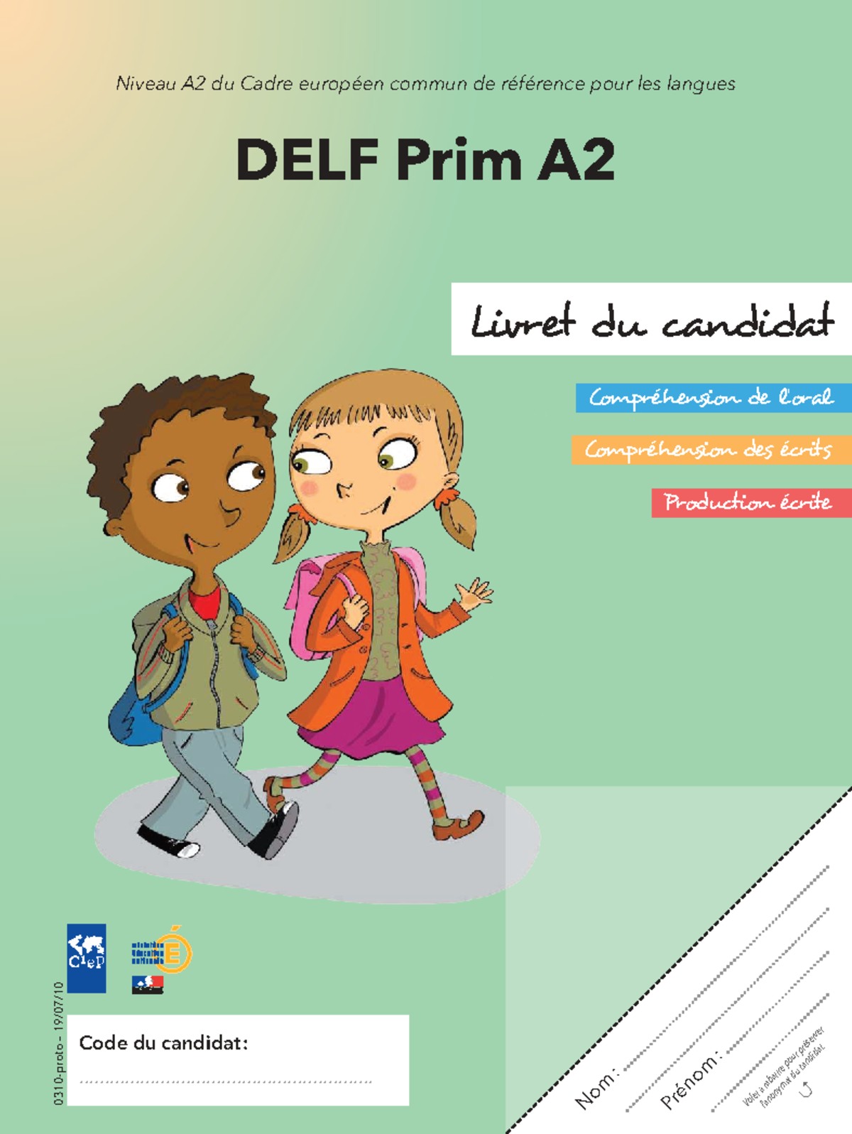 Exemple 1 - Sujet DELF Prim A2 : Livret du Candidat - Studocu