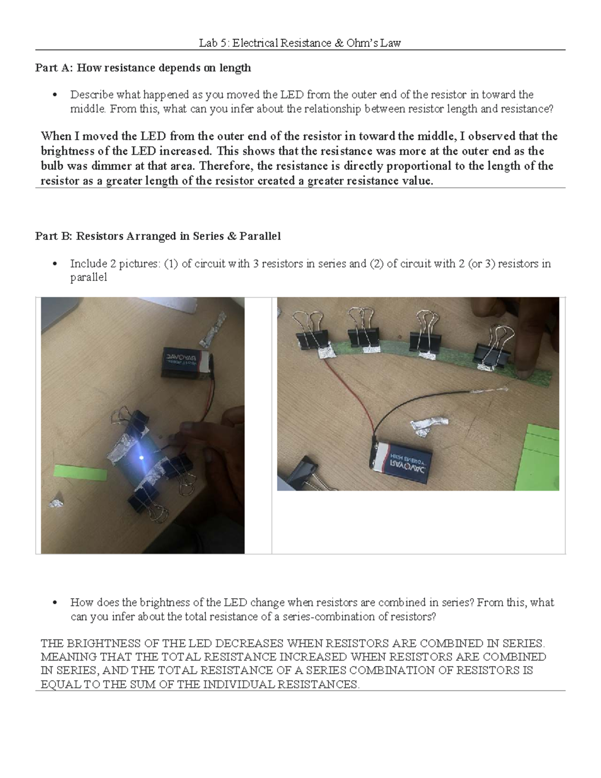 Lab 5: Electrical Resistance Law - LED Behavior & Resistor ...