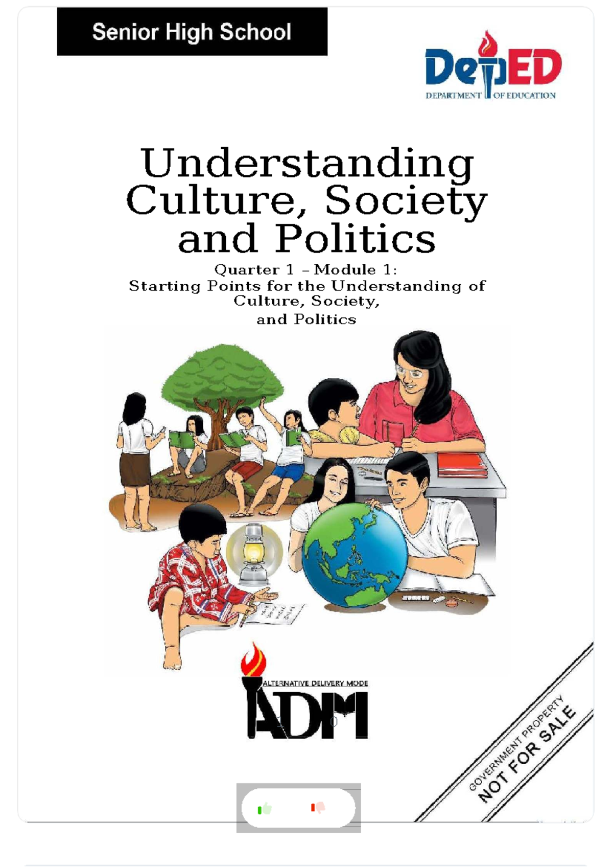UCSP Q1 Mod 1: Intro to Culture, Society, and Politics Concepts - Studocu
