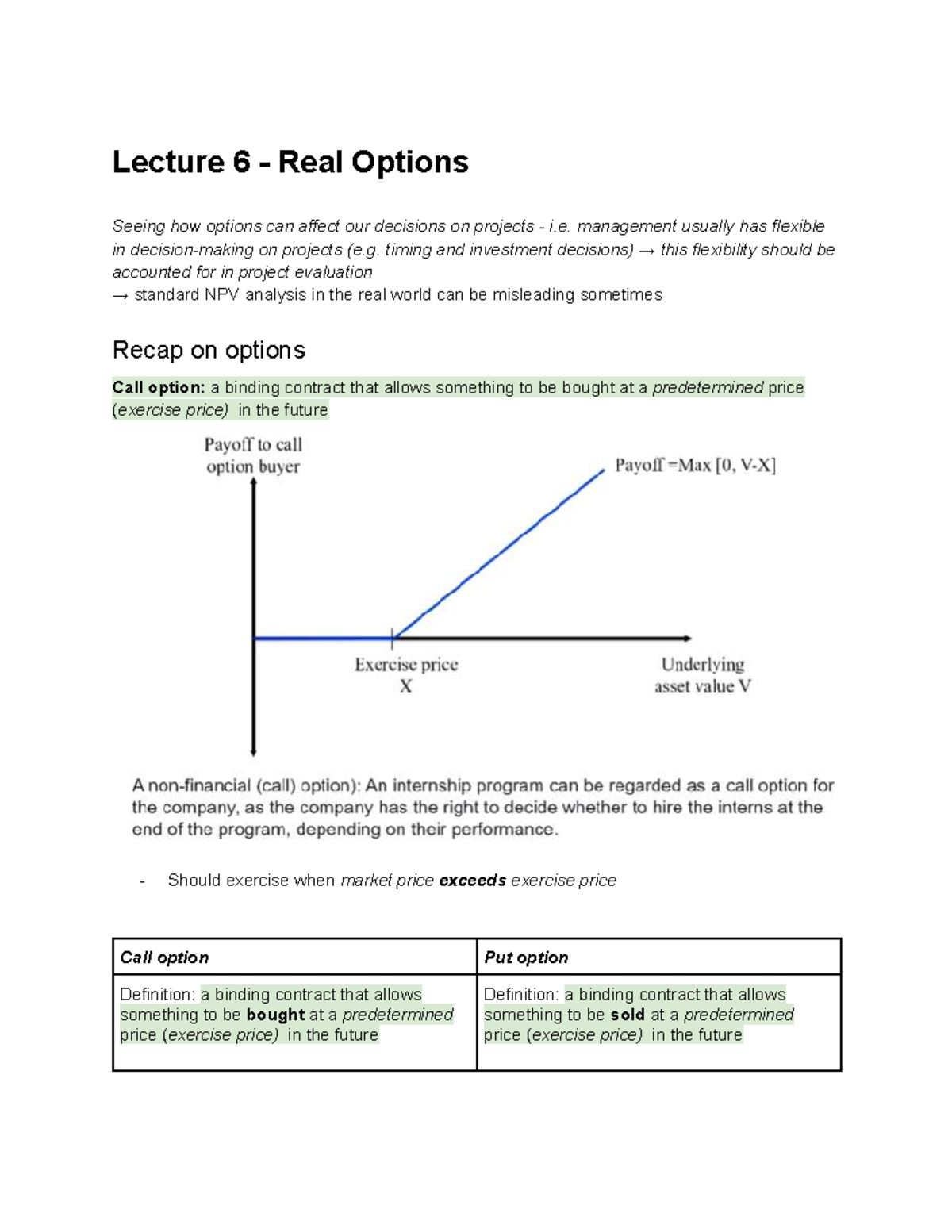 FNCE2005 Lecture 6: Understanding Real Options in Project Management ...