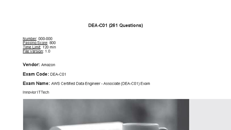 AWS Certified Data Engineer Associate Exam (DEA-C01) - Question Set ...