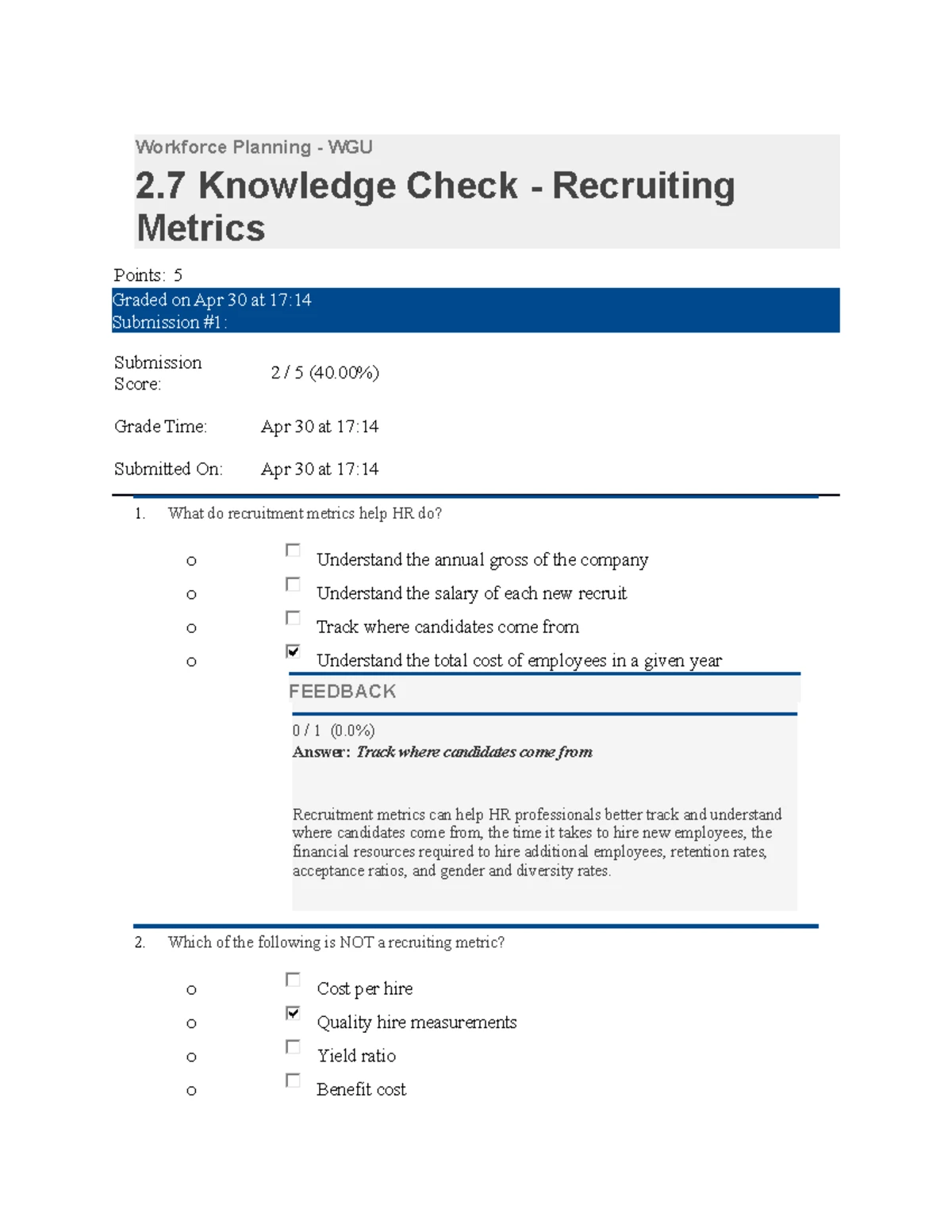 2.4 Knowledge Check - 2 Knowledge Check - The Job Applicant's ...