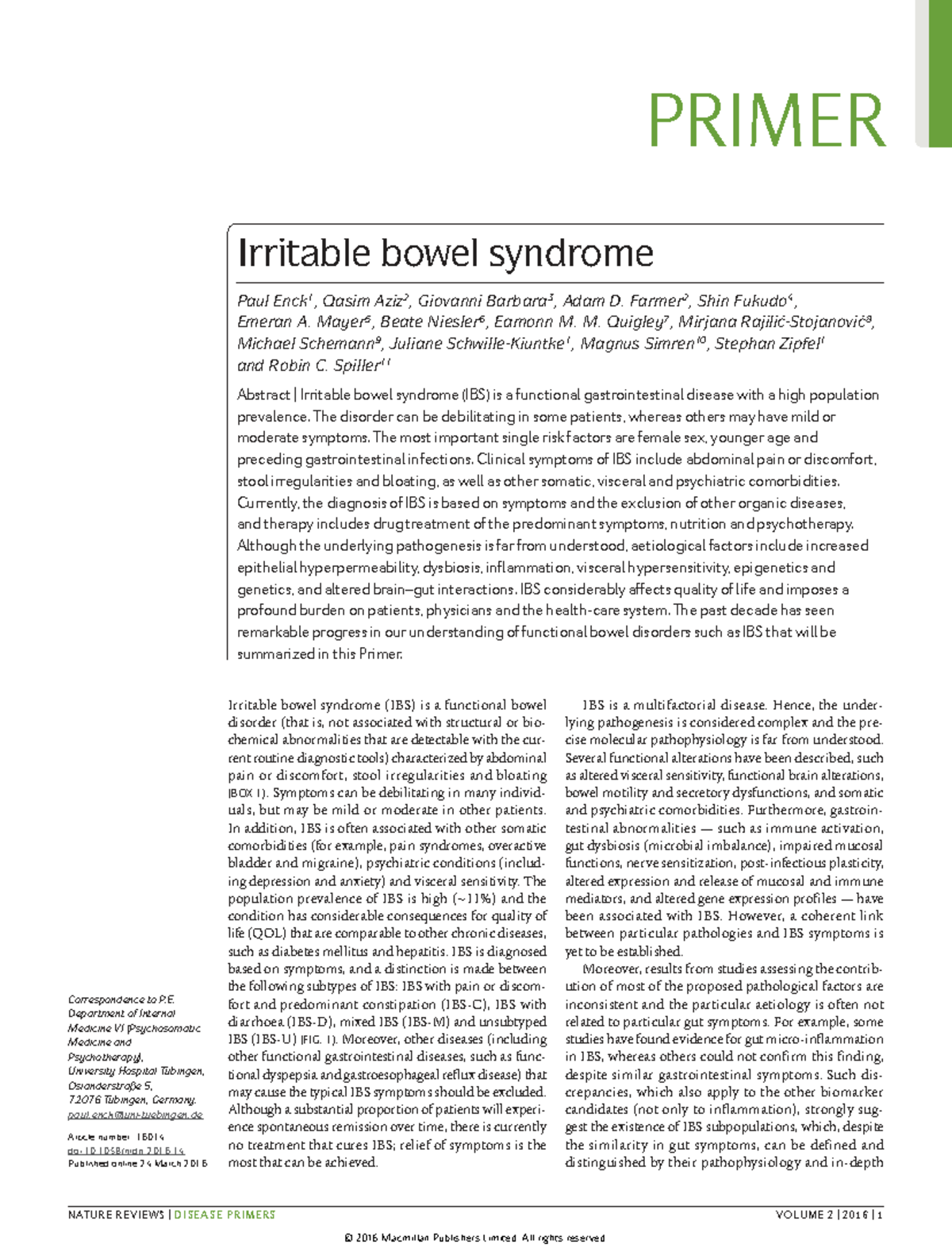 PRIMER: Understanding Irritable Bowel Syndrome (IBS) - Sx del intestino ...