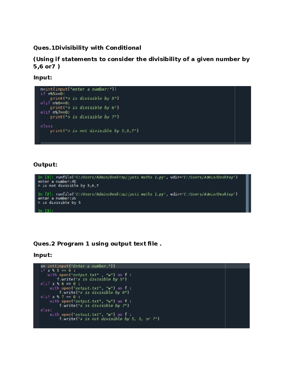 CS101 Programming Exercises: Divisibility, Games, and Graphs - Studocu