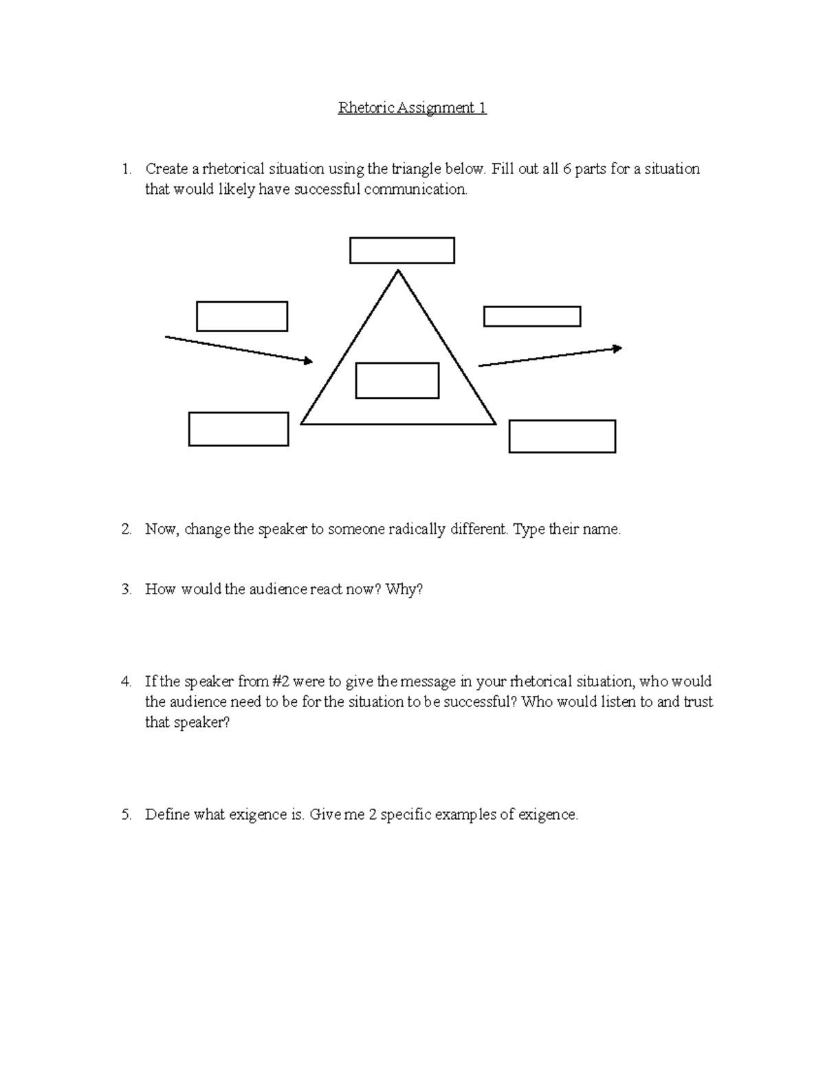Rhetoric+Assignment+1 - Rhetoric Assignment 1 Create a rhetorical ...