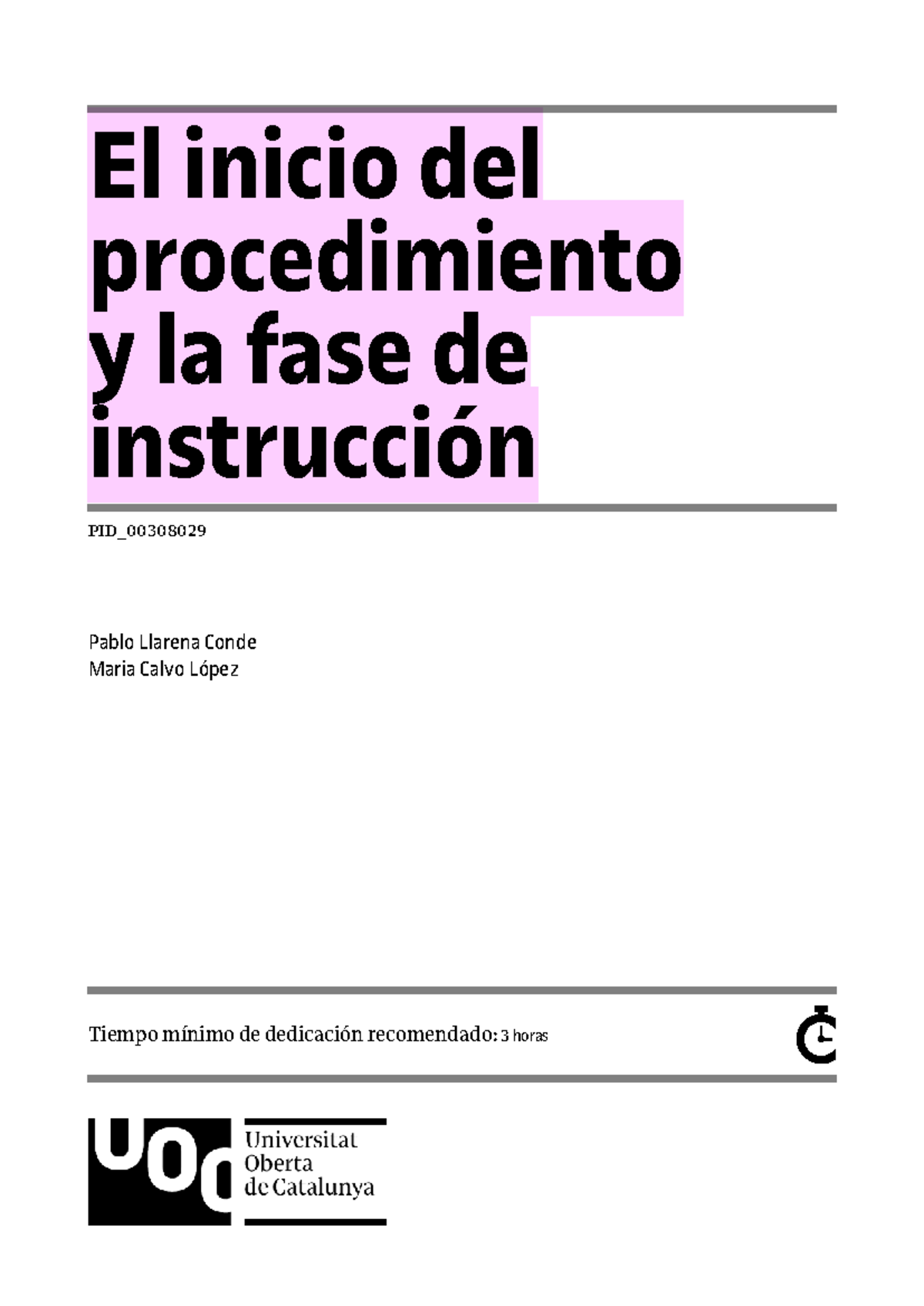 PID_00308029 Módulo 2: Inicio del Procedimiento y Fase de Instrucción ...