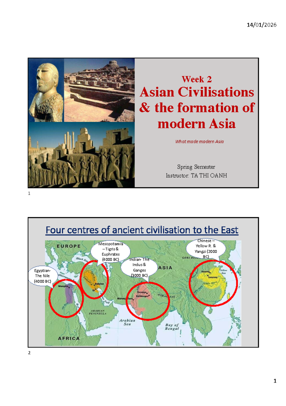 Week 2: The Formation of Modern Asia in Asian Civilisations - Studocu