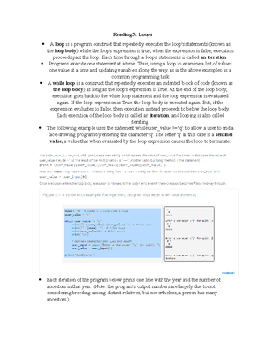 Reading 3 - Homework Notes - Reading 3: String Basics A string is a ...