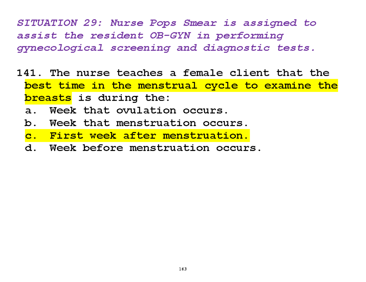 OB FC Antepartum Care: Key Concepts and Practice Questions - Studocu