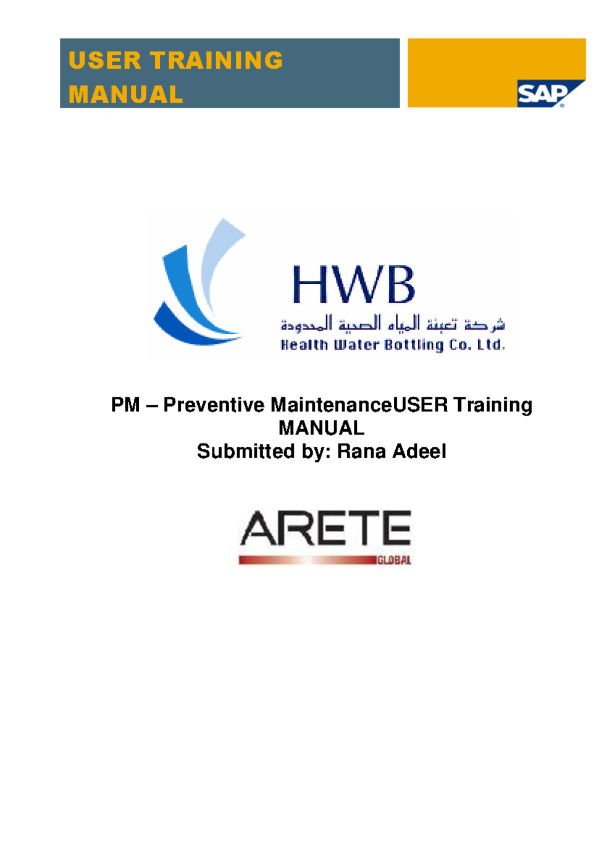 SAP PM Preventive Maintenance Training Manual: User Guide - Studocu