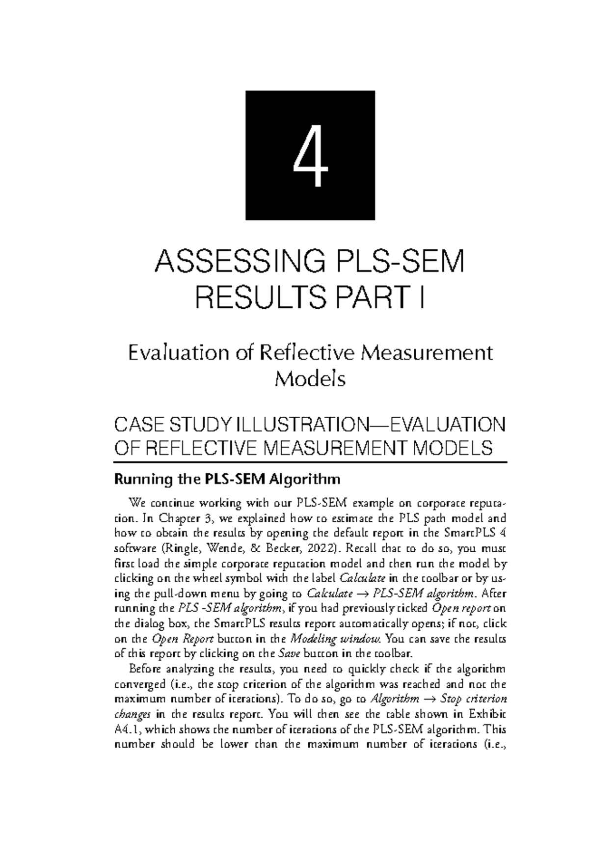 PLS-SEM Primer 3e Chapter 4: Evaluation of Reflective Models - Studocu
