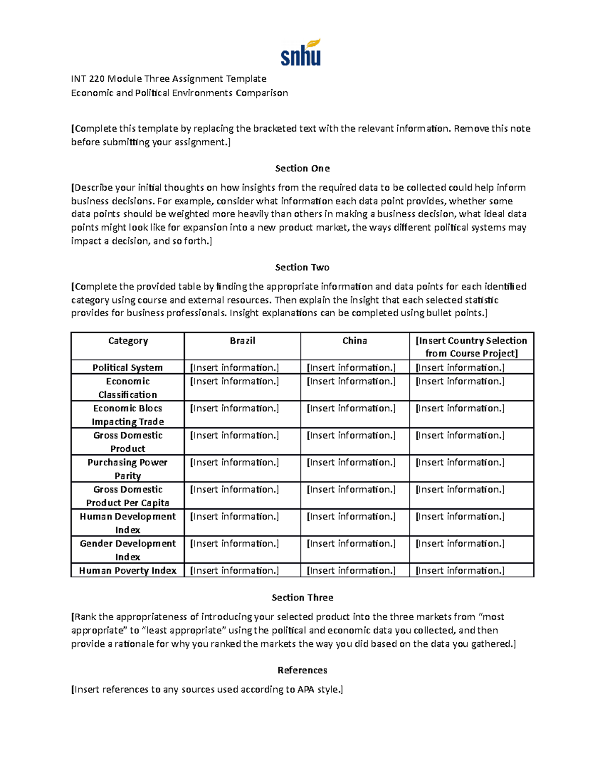 INT 220 Module Three Assignment Template - INT 220 Module Three ...