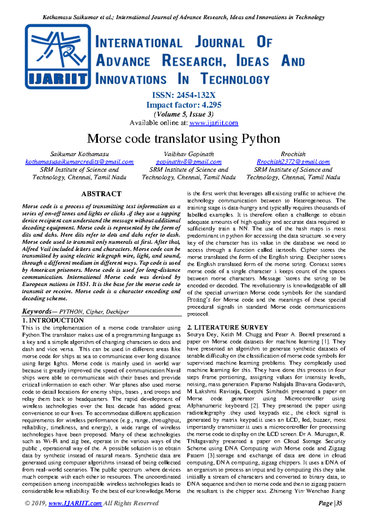 Morse Code Translator Project: Implementation Using Python - Studocu