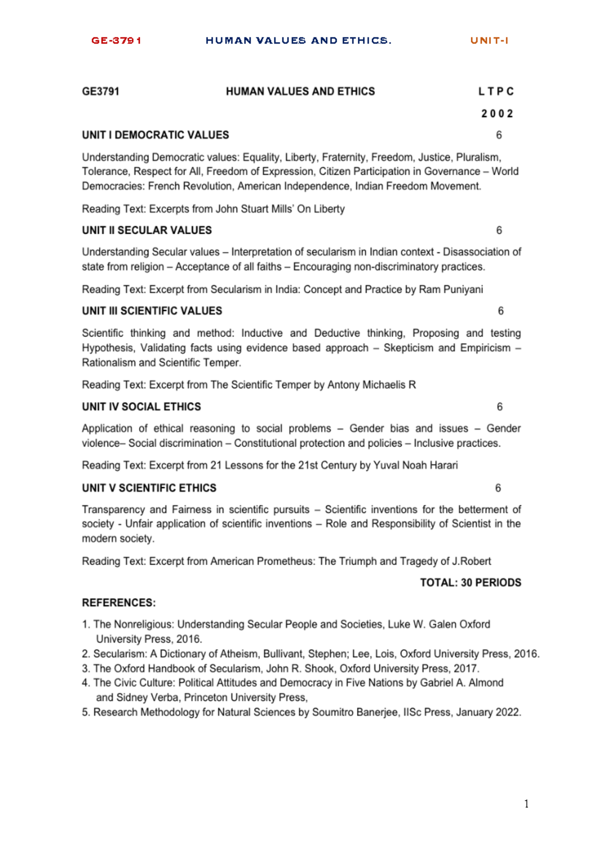 HV&E Unit Notes 1, 2, 3: Democracy and Democratic Values in India - Studocu