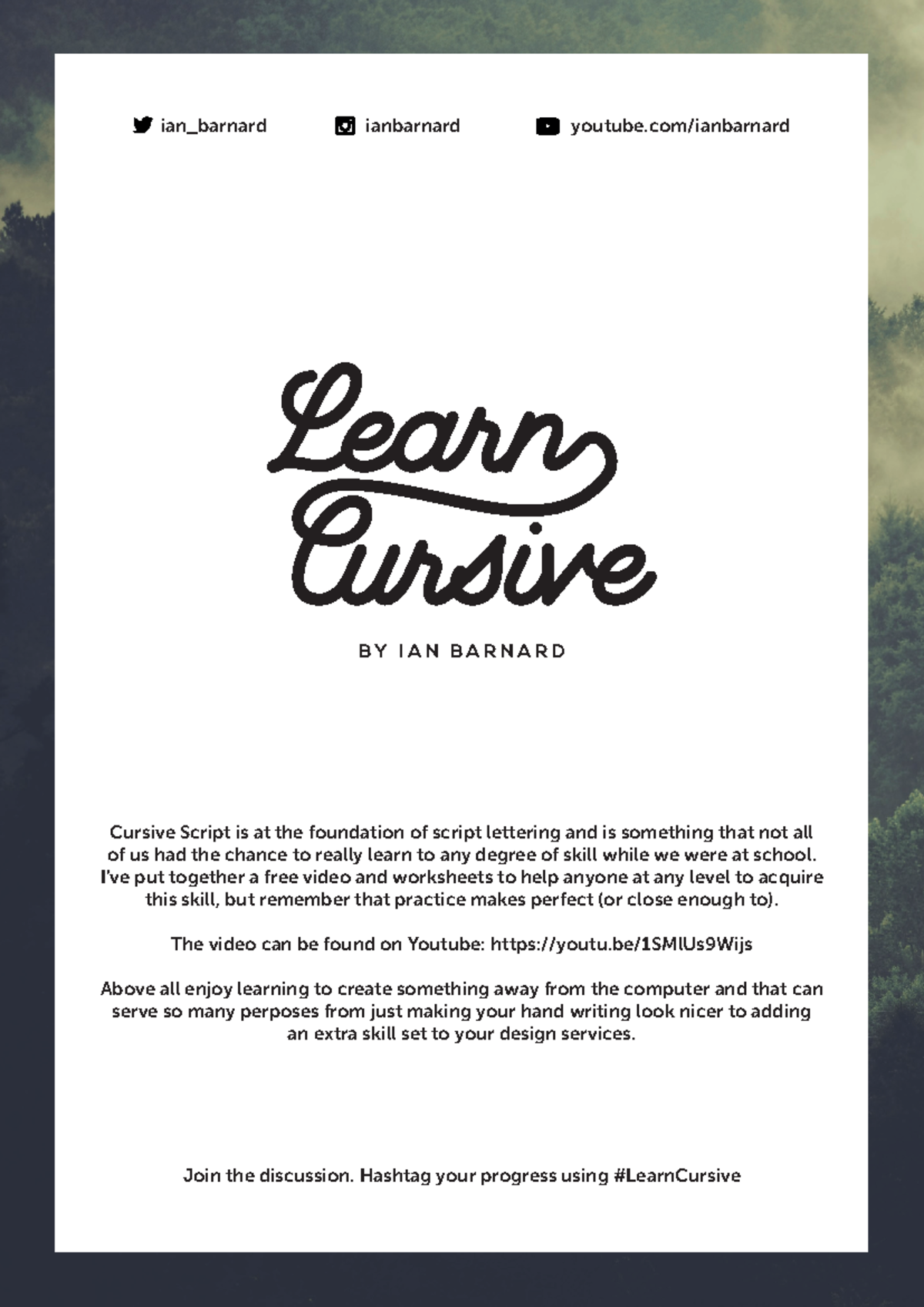 Cursive Script Learning Guide: Free Video & Resources by Ian Barnard ...