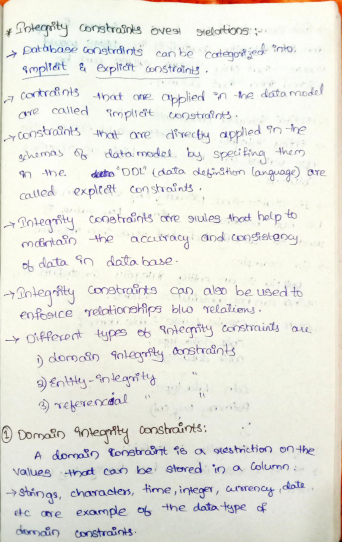 DBMS 202 - Unit 2 Lecture Notes on Integrity Constraints - Studocu