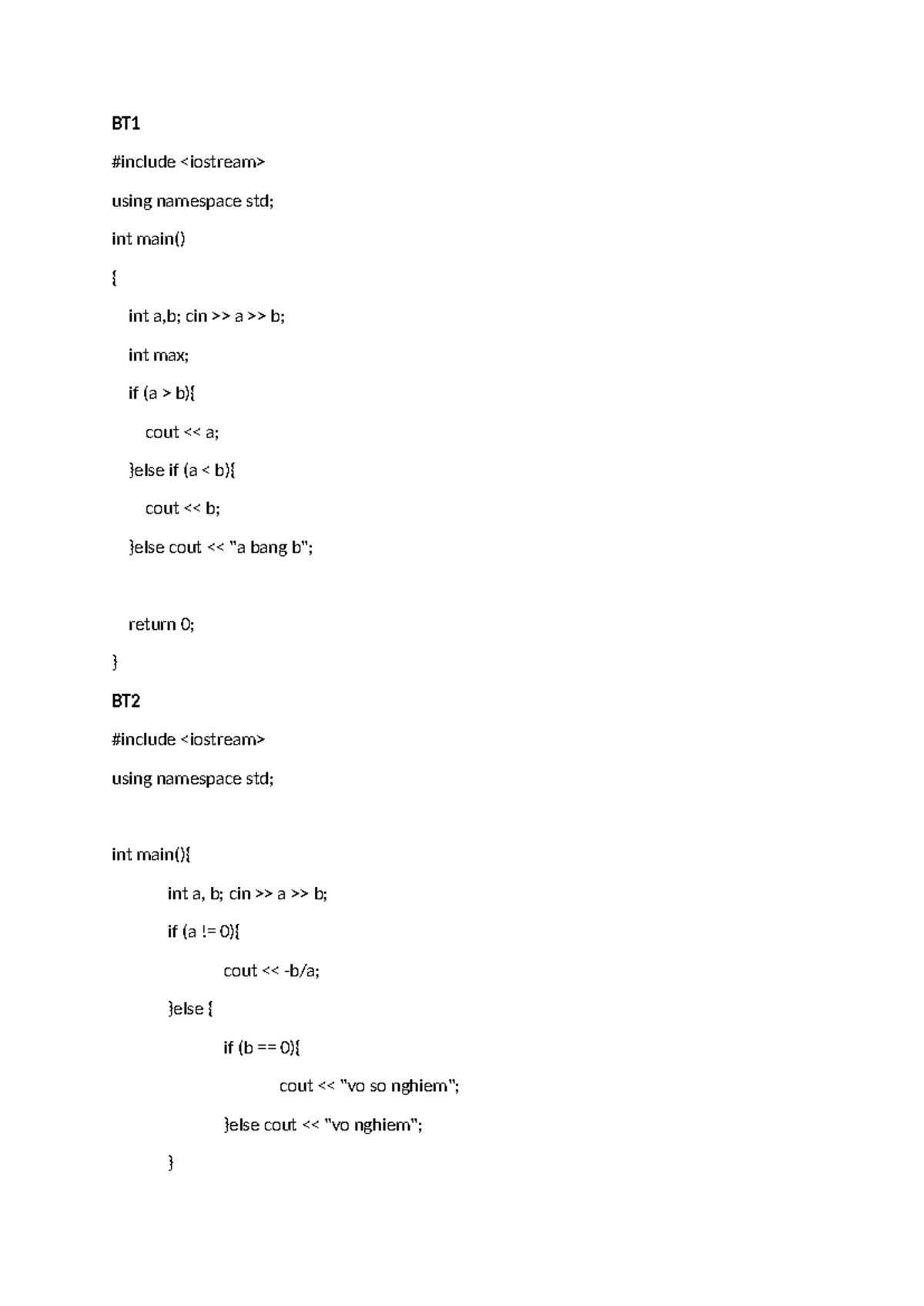 C++ Practice Problems and Solutions - BTap - Studocu