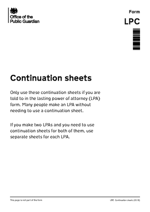 LPA120 Lasting power of attorney and enduring power of attorney fees ...