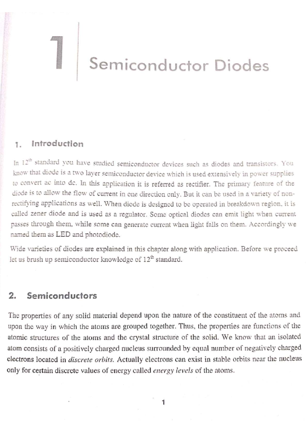Semiconductor Devices: Chapter 1 - Introduction to Diodes (FYBSC CS ...