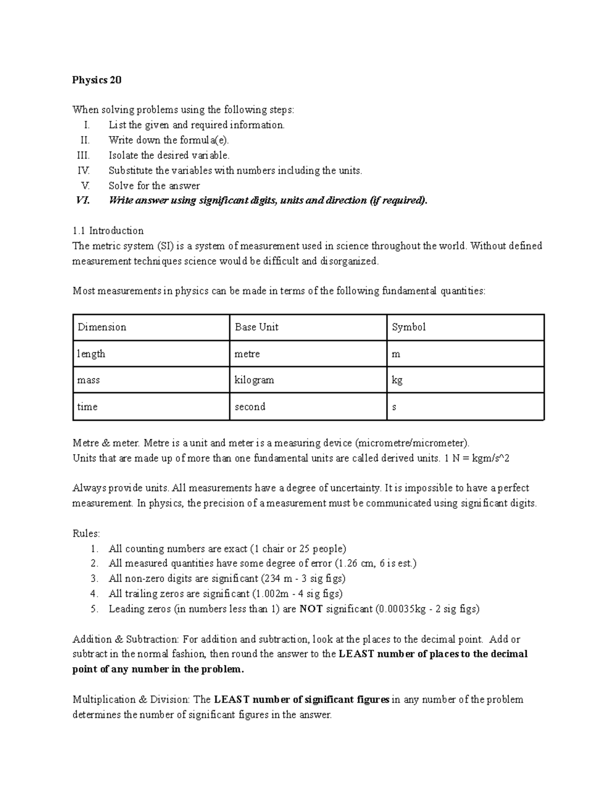 Physics (Study Guide) - phy137 - U of T - Studocu
