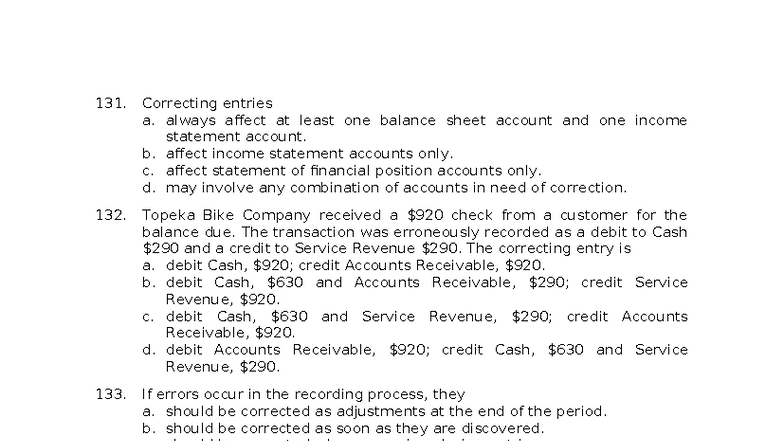 Correcting Entries for Accounting Errors: LAtihan Case Studies - Studocu