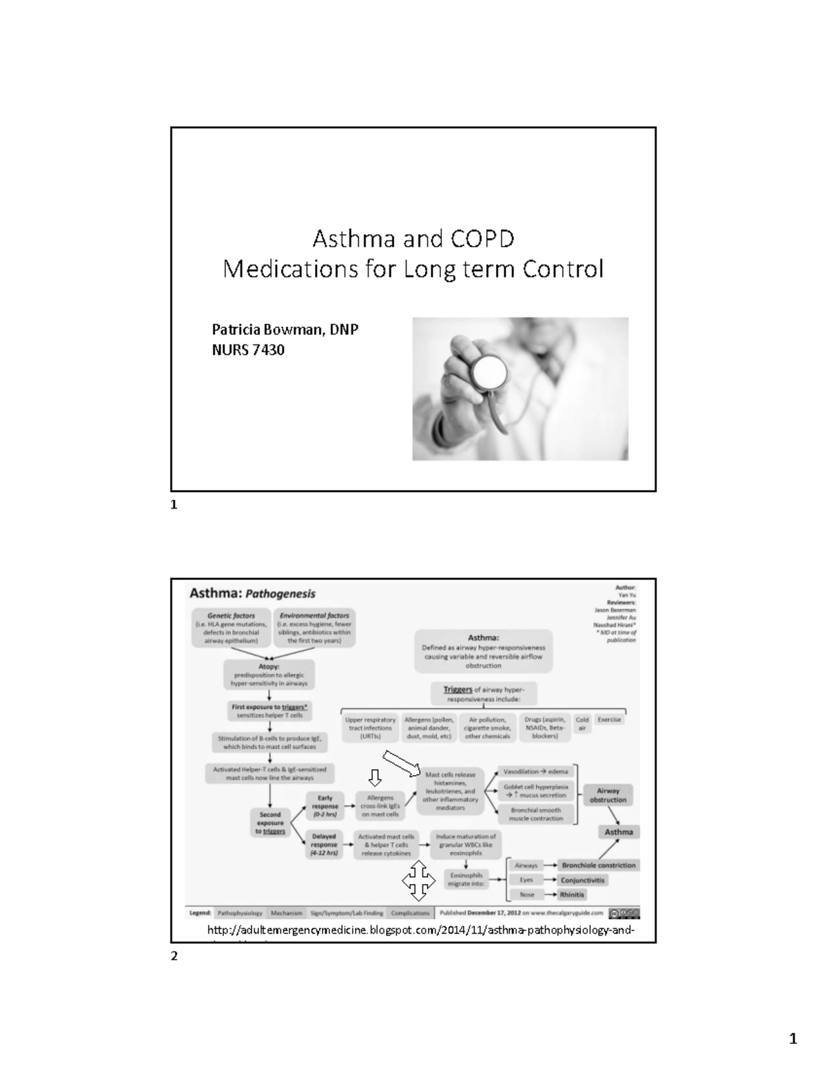 Long-Term Control Medications for Asthma & COPD (NURS 7430) - Studocu