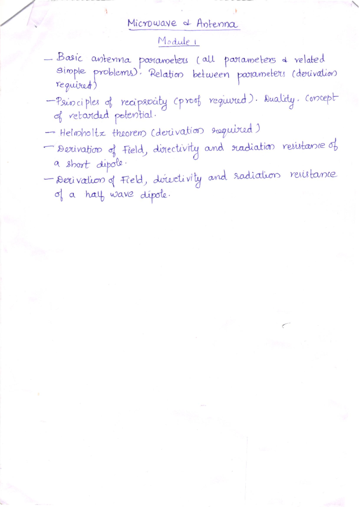 ECT-401 MWA Module 1 Notes: Key Concepts and Principles - Studocu