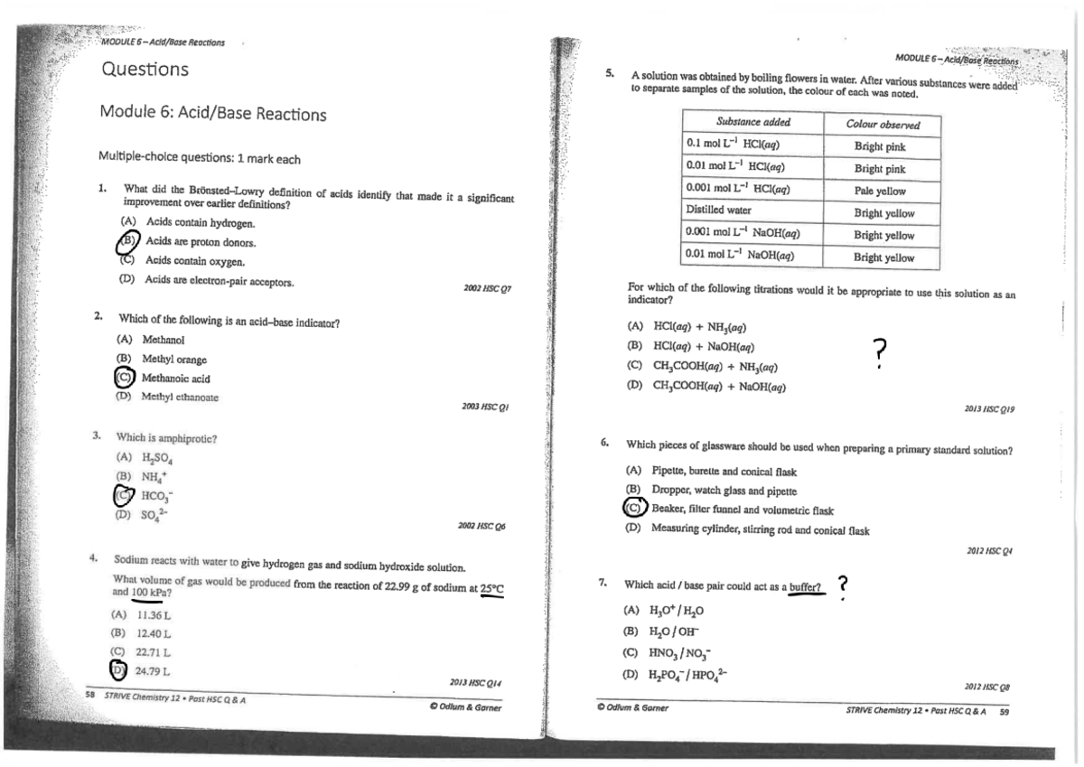 Strive Chemistry 12: Module 6 Reactions Study Guide - Studocu