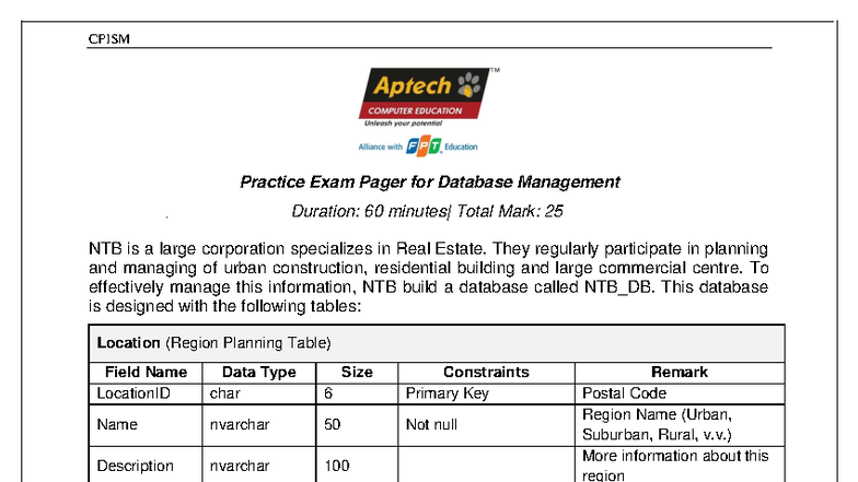 Exam-DMS-02 - iuqwegsduaswbgcjkuysgiocv8 - CPISM Practical Paper 1 / 2 ...