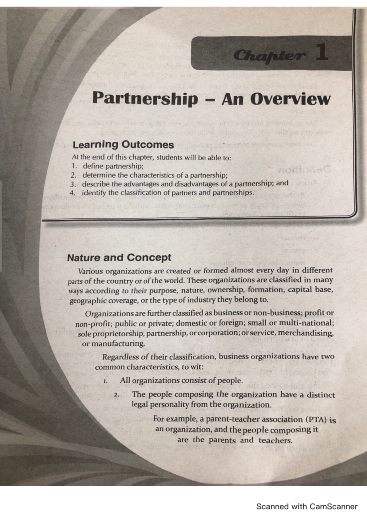 Partnership Overview - Chapter 1 Analysis and Learning Outcomes - Studocu