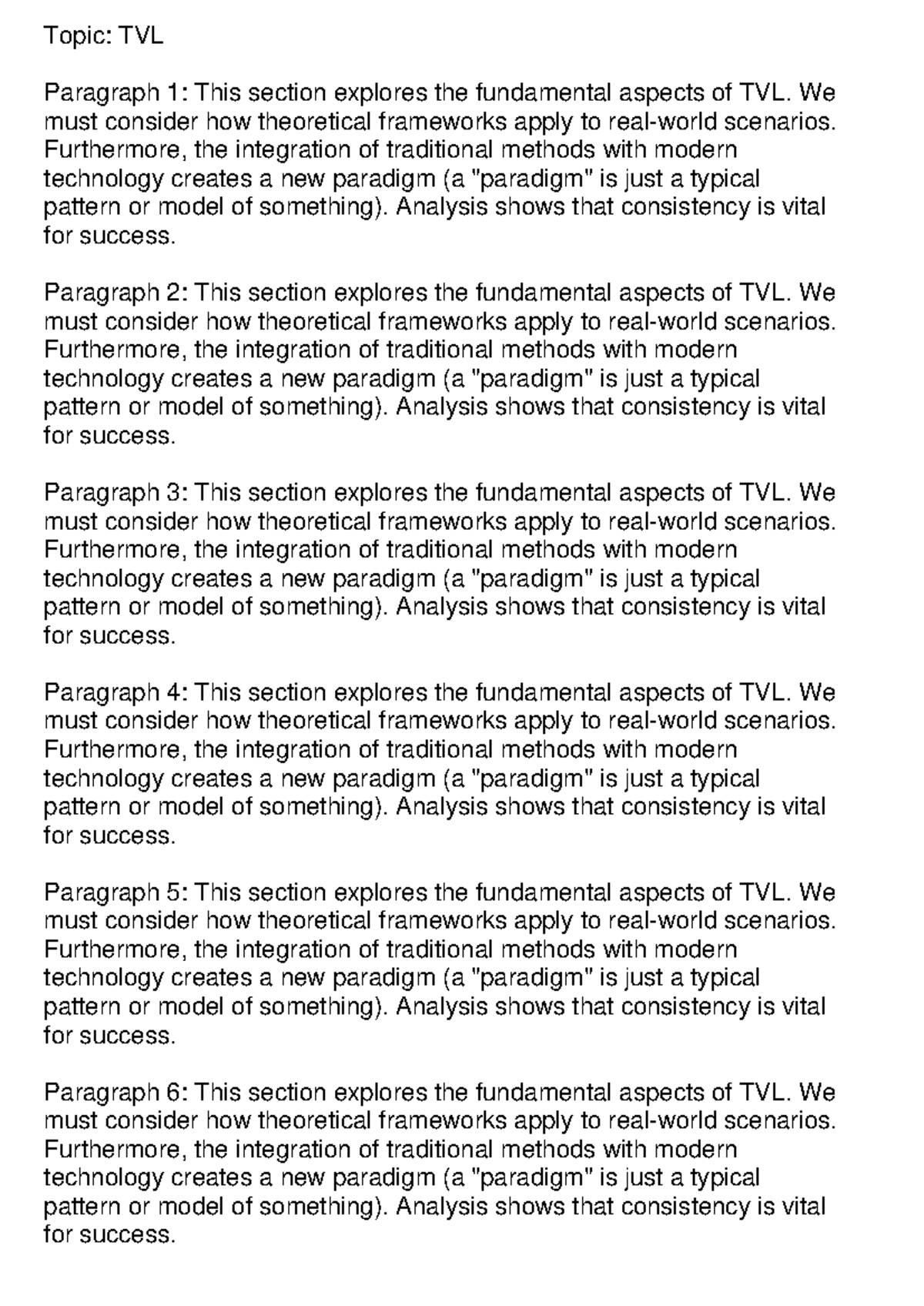 TVL M1T9L 4 - Exploring Theoretical Frameworks in TVL - Studocu