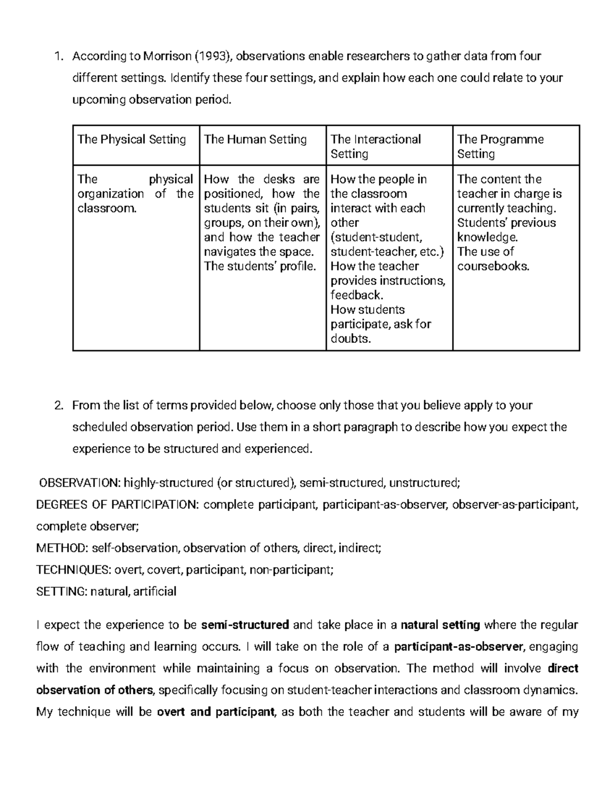 Connecting Theory to Observation Period: Insights & Settings Analysis ...