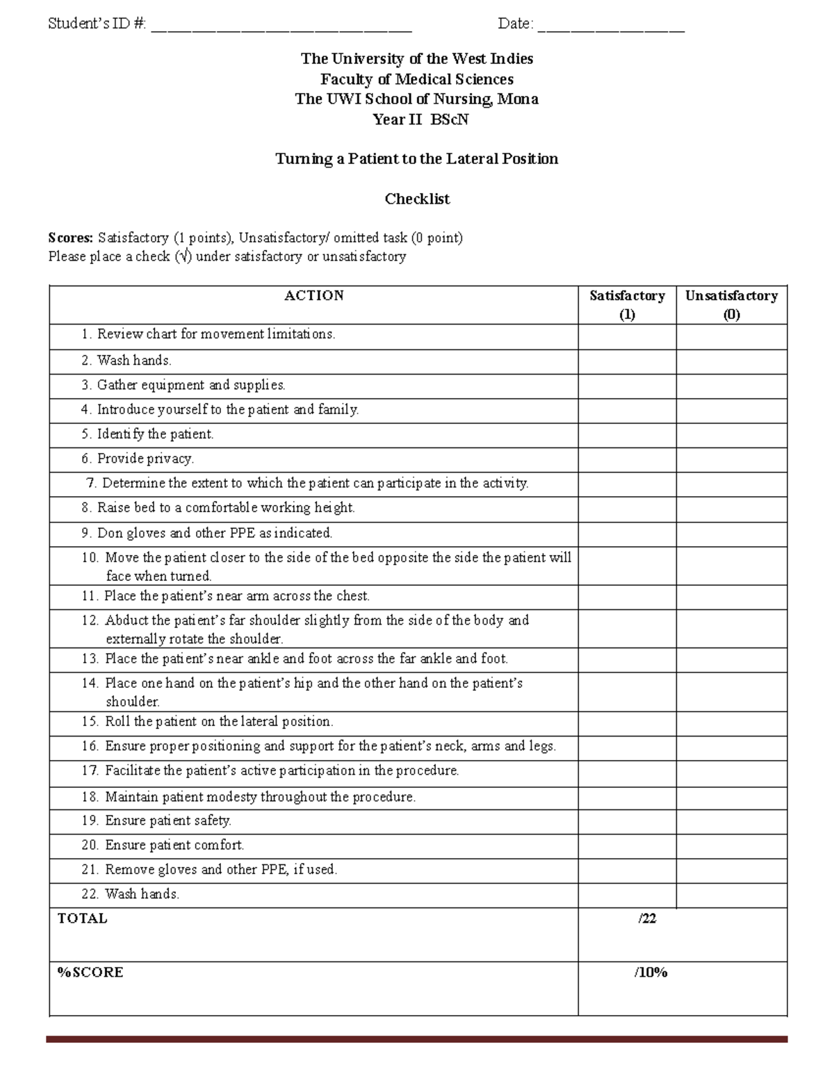 2023-2024 ( Final) Lateral Positioning checklist - Student’s ID