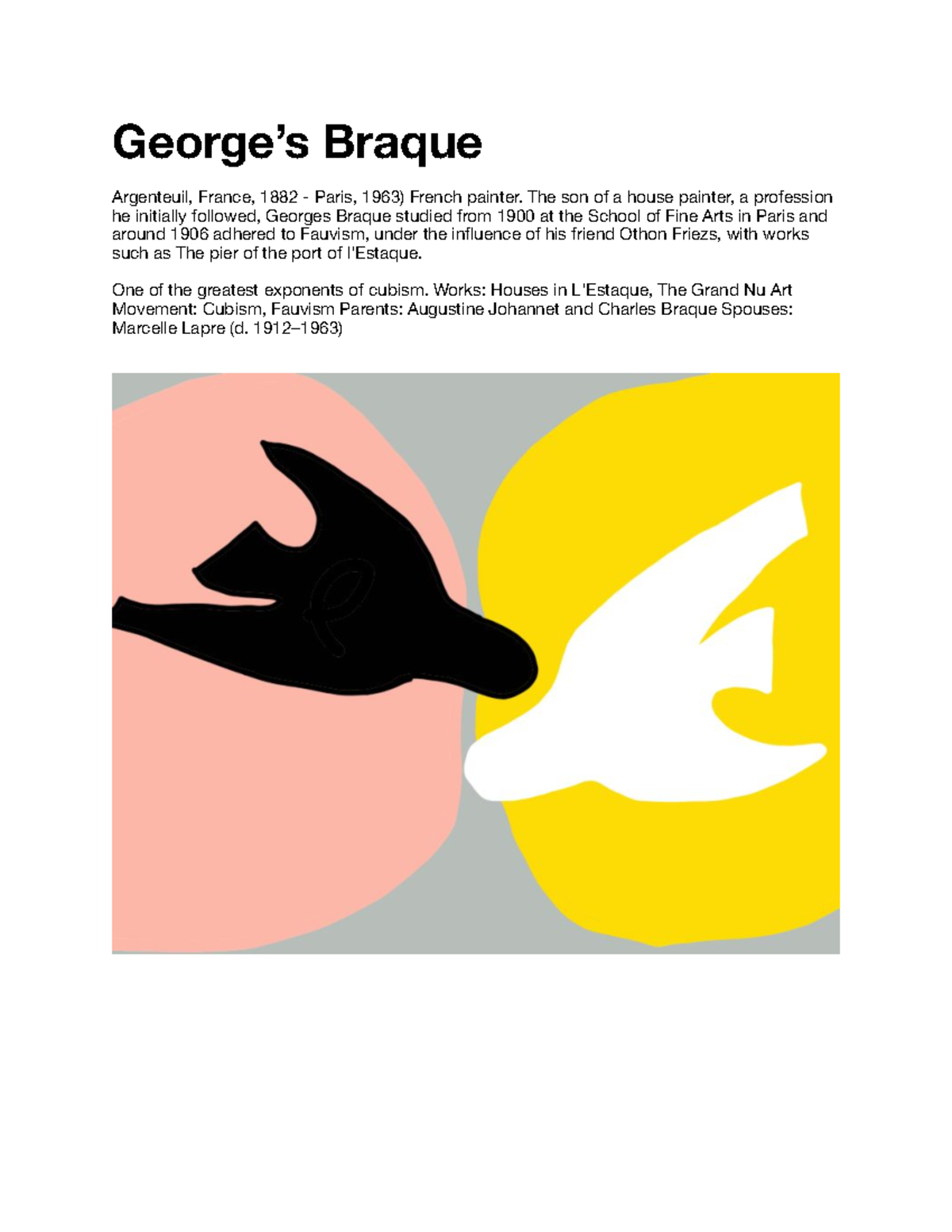 Braque Argenteuil, France, 1882