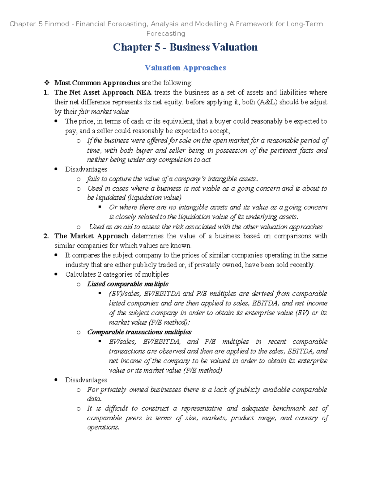 Chapter 5 - Chapter 5 Finmod - Financial Forecasting, Analysis and ...