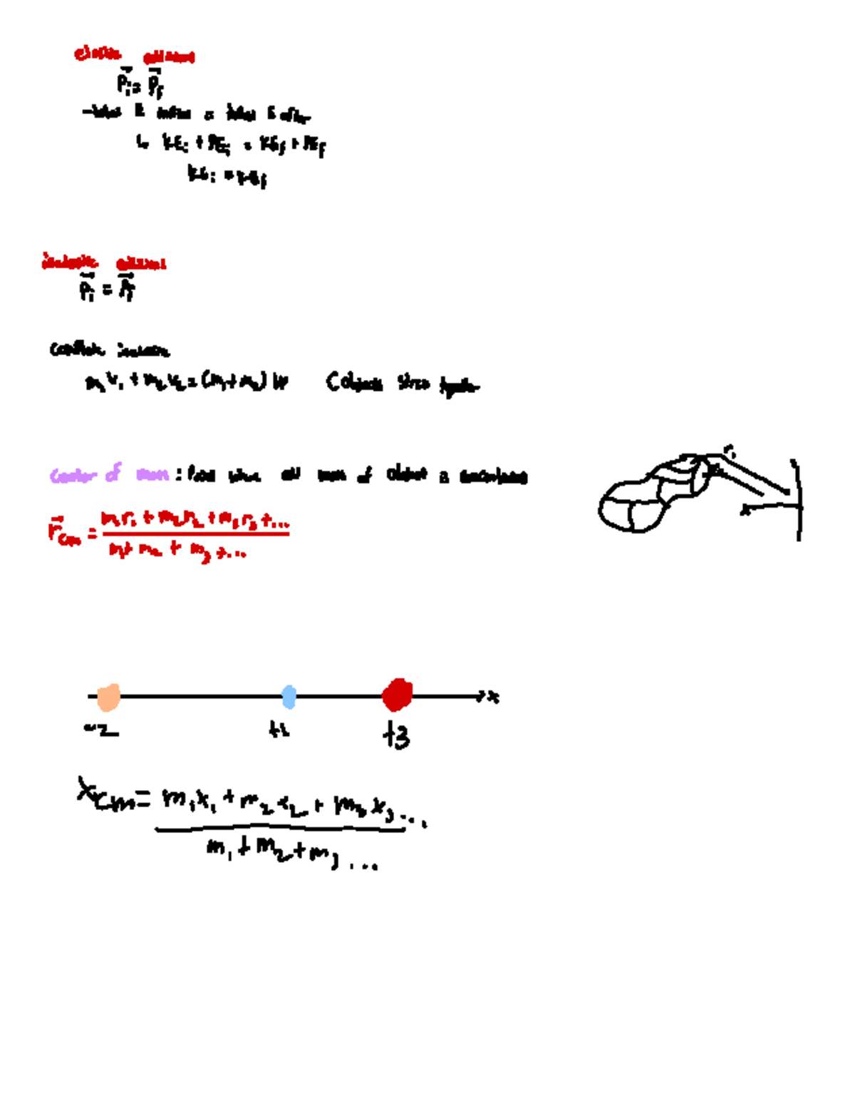 Physics 1 collisions - 750:203 - elastic collisions ≥ Pi = Pf total E ...