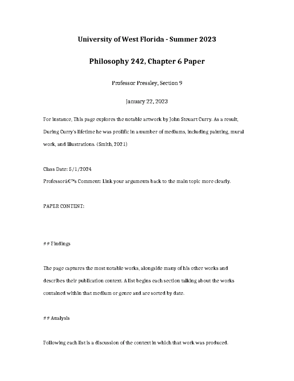 Philosophy 242 Summer 2023 Chapter 4 Study Guide - Studocu