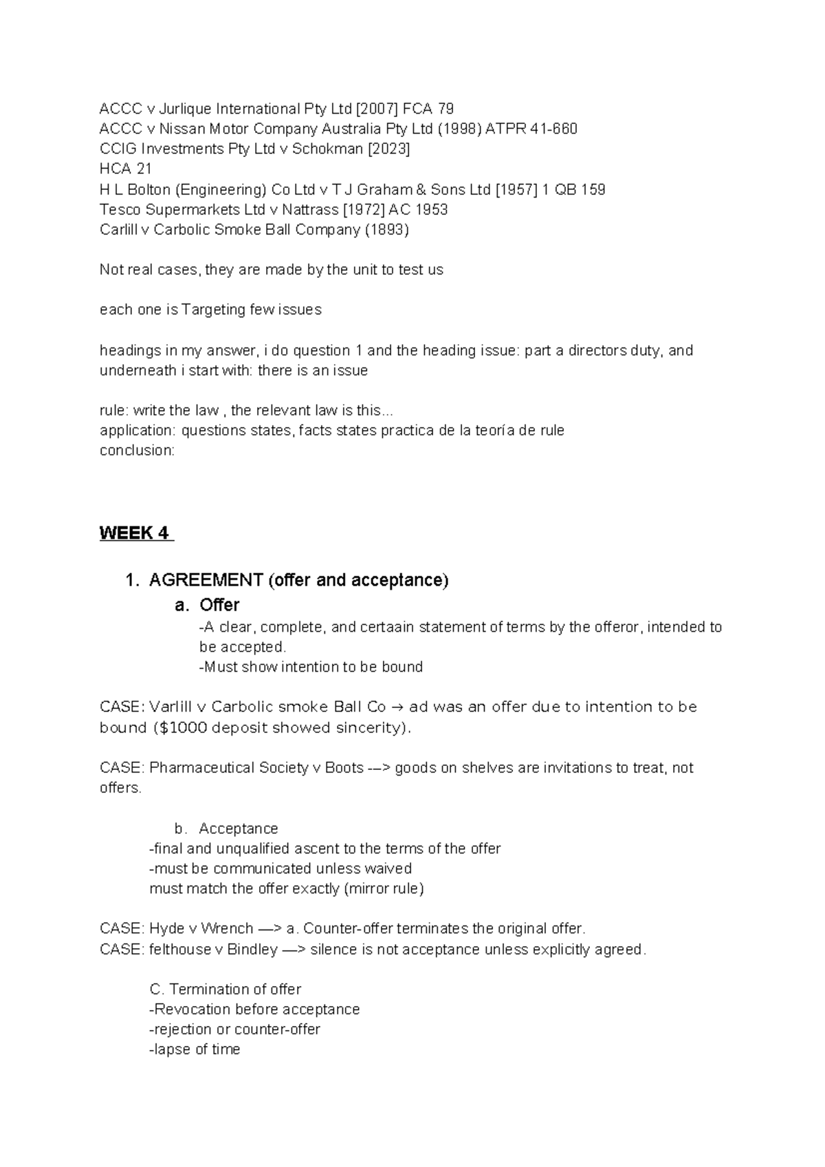 Business Law Exam: Key Cases and Concepts (BL101) - Studocu