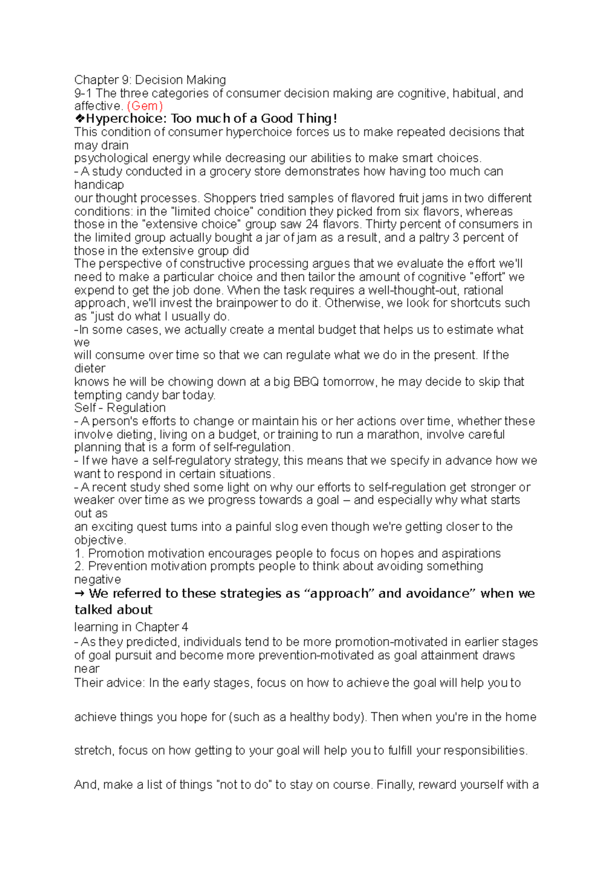 Chapter 9 Decision Making - Chapter 9: Decision Making 9-1 The three ...