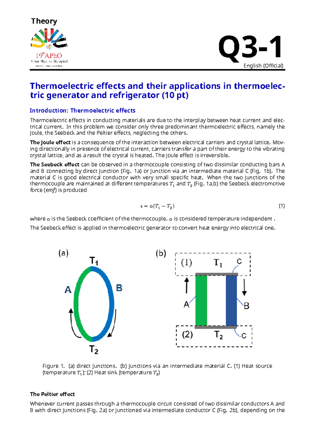 Thermoelectric Effects and Applications in Generators & Refrigerators ...